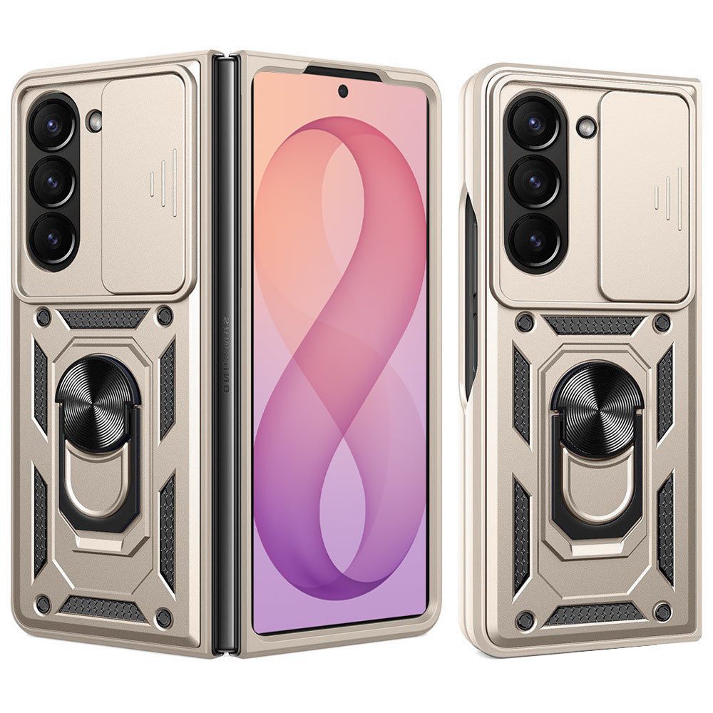 Deksel til Samsung Galaxy Z Fold8 Ultra F976 / Z Fold7 F966, Techsuit, CamShield, Gullfarget