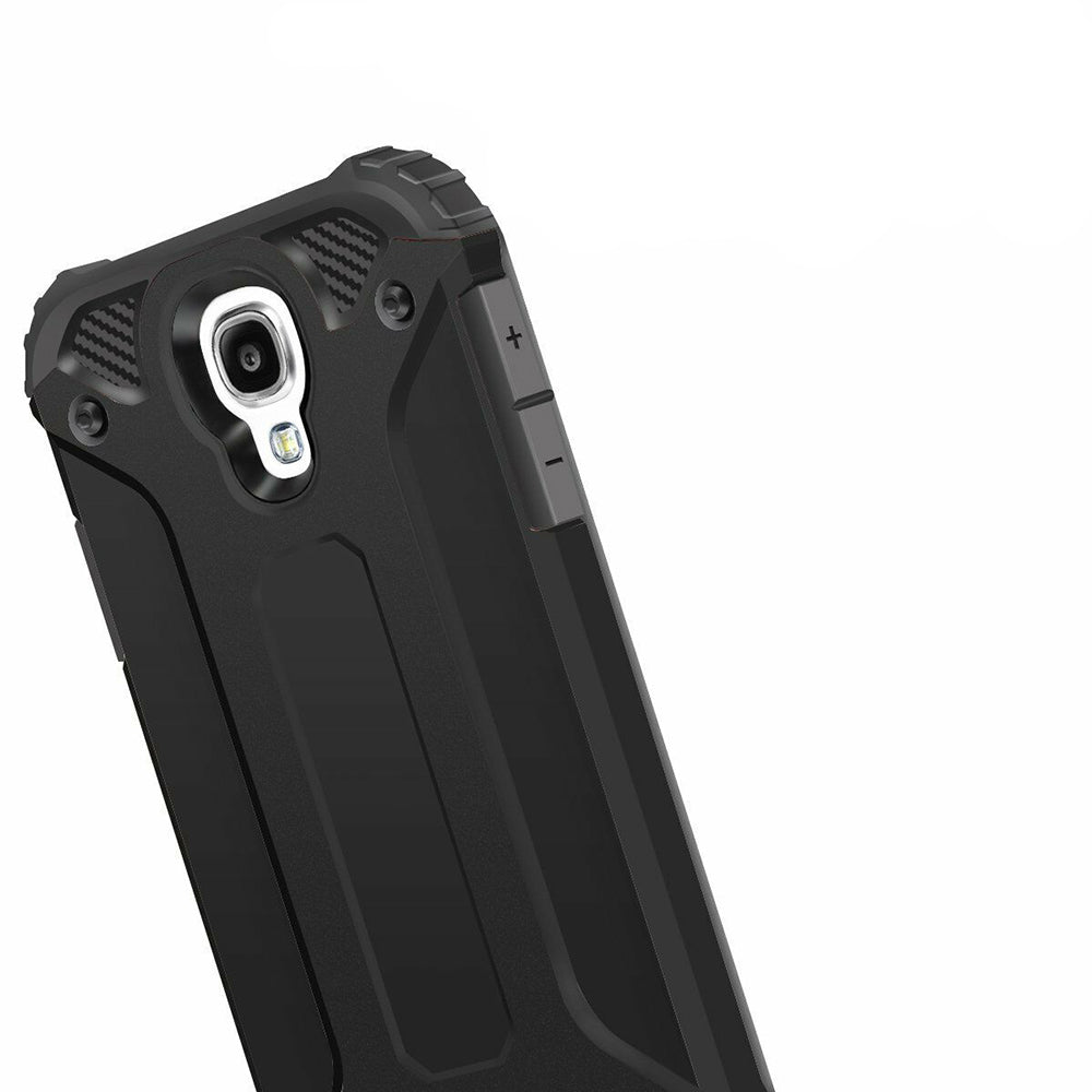 Deksel for Samsung I9500 Galaxy S4, Techsuit, Hybrid Armor, Svart