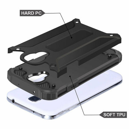 Deksel for Samsung I9500 Galaxy S4, Techsuit, Hybrid Armor, Svart