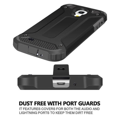 Deksel for Samsung I9500 Galaxy S4, Techsuit, Hybrid Armor, Svart