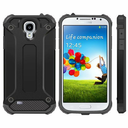 Deksel for Samsung I9500 Galaxy S4, Techsuit, Hybrid Armor, Svart