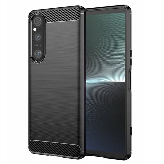 Deksel til Sony Xperia 1 V, Techsuit, Karbon, Svart