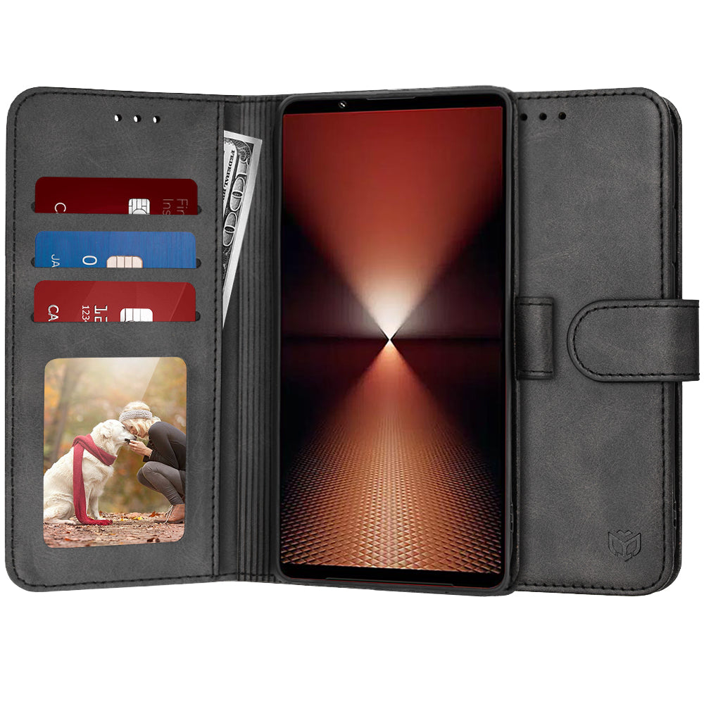 Deksel til Sony Xperia 1 VI, Techsuit, Diary Book, Svart