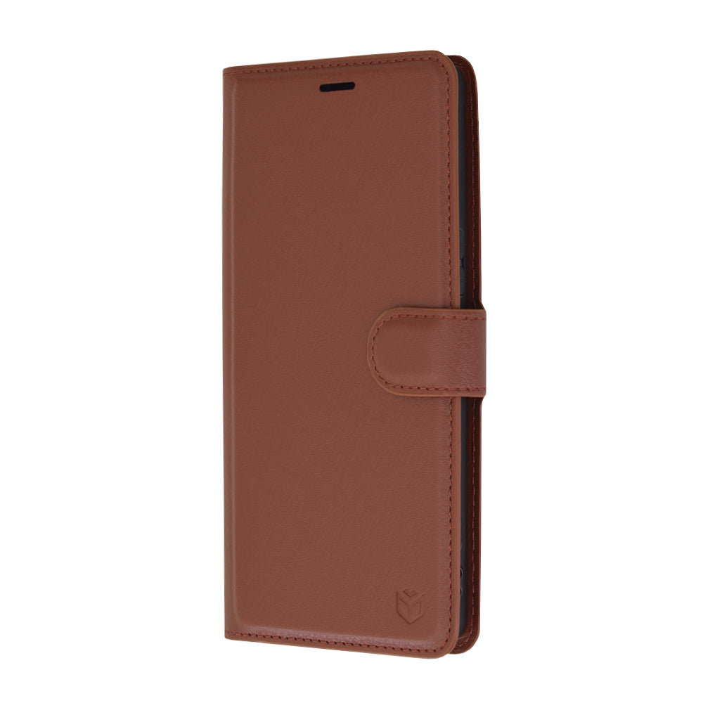 Deksel for Sony Xperia 1 VI, Techsuit, Leather Folio, Brun