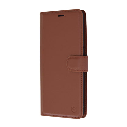 Deksel for Sony Xperia 1 VI, Techsuit, Leather Folio, Brun