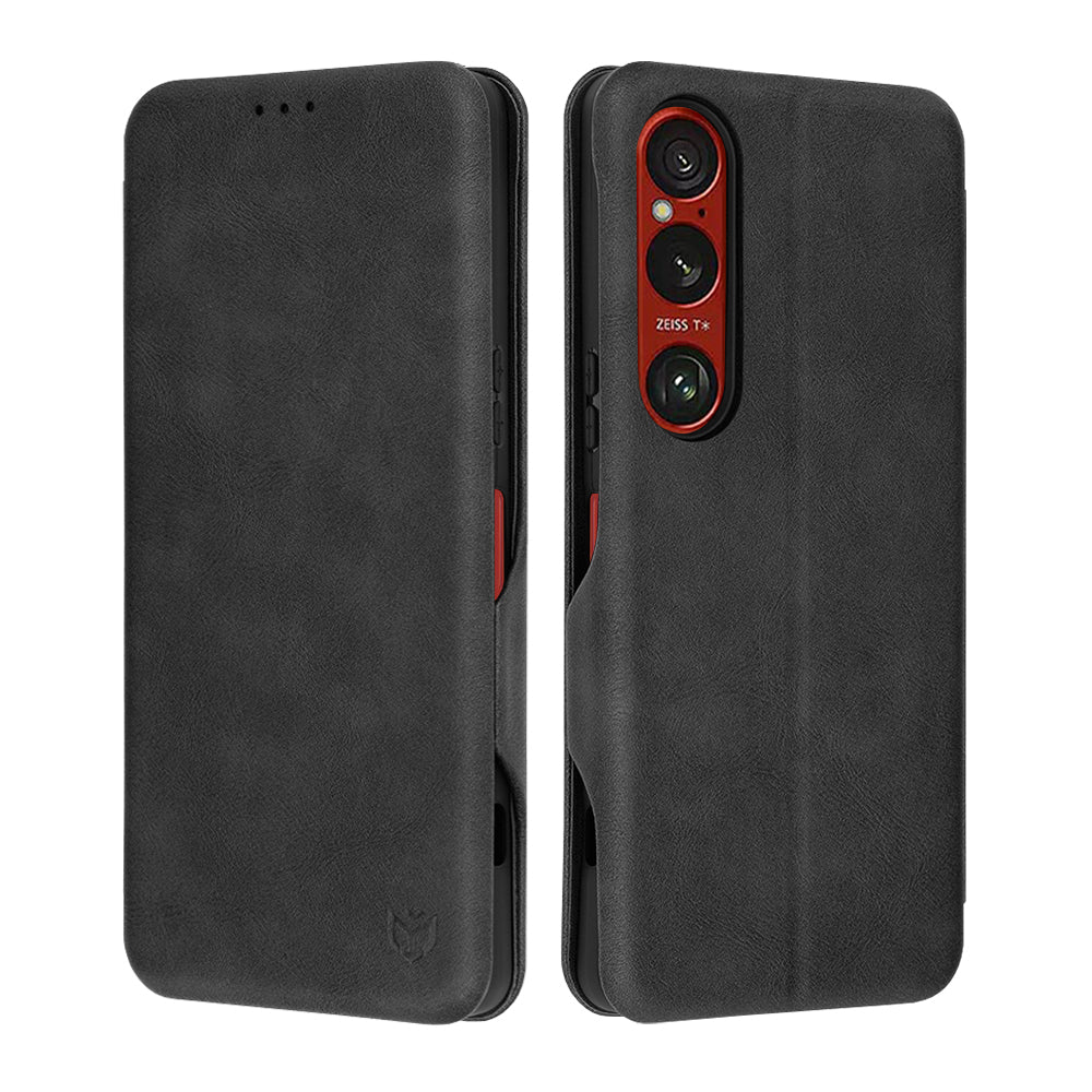 Deksel for Sony Xperia 1 VI, Techsuit, Safe Wallet Plus, Svart