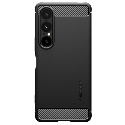 Deksel for Sony Xperia 1 VII, Spigen, Rugged Armor, Matt Svart