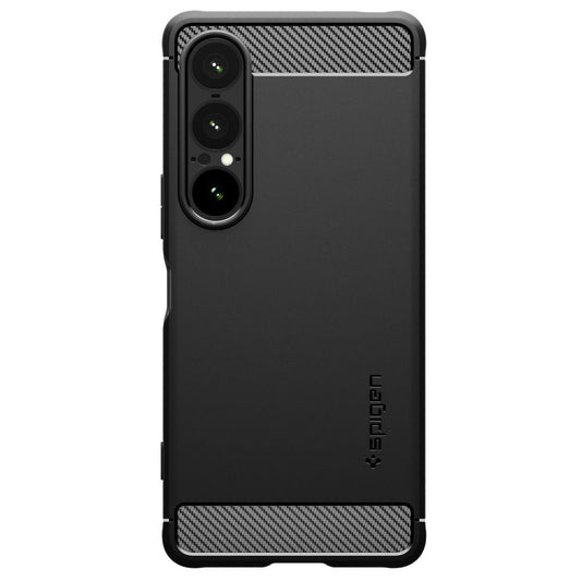 Deksel for Sony Xperia 1 VII, Spigen, Rugged Armor, Matt Svart