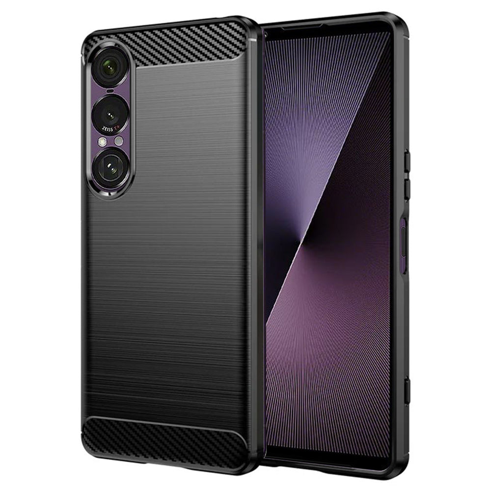 Deksel til Sony Xperia 1 VII, Techsuit, Karbon, Svart