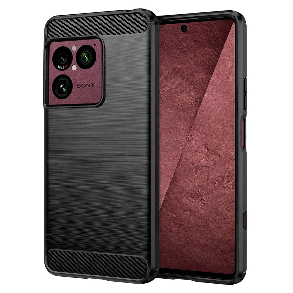 Deksel til Sony Xperia 1 VIII, Techsuit, Karbon, Svart