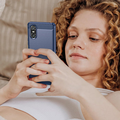 Deksel til Sony Xperia 10 VI, Techsuit, Karbon, Svart