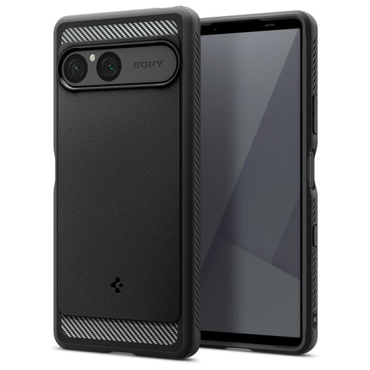 Deksel for Sony Xperia 10 VII, Spigen, Rugged Armor, Svart