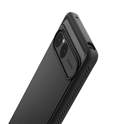 Deksel for Sony Xperia 10 VII, Spigen, Rugged Armor, Svart