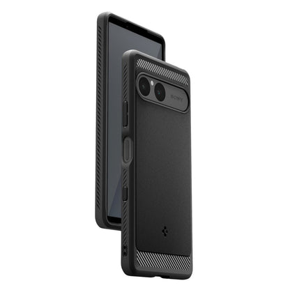 Deksel for Sony Xperia 10 VII, Spigen, Rugged Armor, Svart