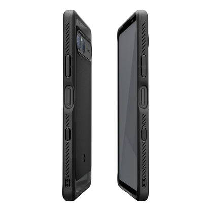 Deksel for Sony Xperia 10 VII, Spigen, Rugged Armor, Svart