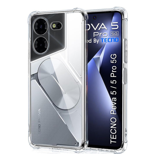 Deksel for Tecno Pova 5 Pro, Techsuit, Støtsikker Klar, Transparent