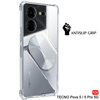 Deksel for Tecno Pova 5 Pro, Techsuit, Støtsikker Klar, Transparent
