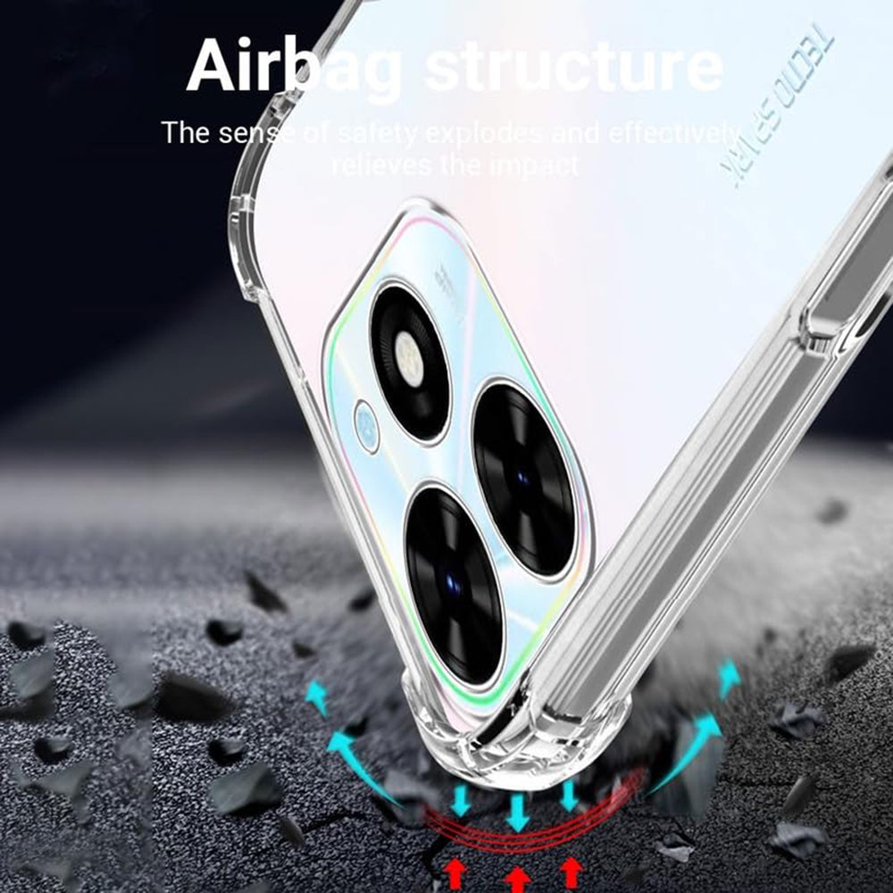 Deksel til Tecno Spark 20, Techsuit, Støtsikker Klar, Transparent