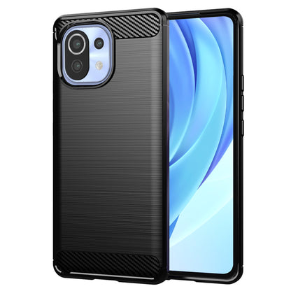Deksel for Xiaomi 11 Lite 5G NE / Mi 11 Lite 5G / 11 Lite, Techsuit, Karbon, Svart