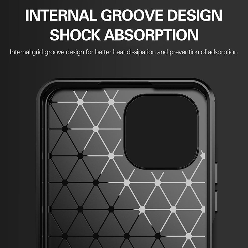 Deksel for Xiaomi 11 Lite 5G NE / Mi 11 Lite 5G / 11 Lite, Techsuit, Karbon, Svart