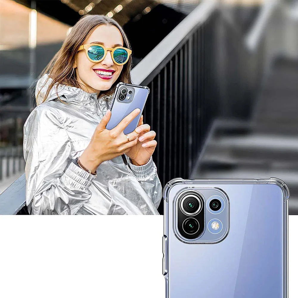 Deksel for Xiaomi 11 Lite 5G NE / Mi 11 Lite 5G / 11 Lite, Techsuit, støtsikkert klart, gjennomsiktig