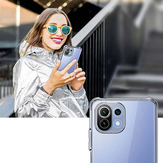 Deksel for Xiaomi 11 Lite 5G NE / Mi 11 Lite 5G / 11 Lite, Techsuit, støtsikkert klart, gjennomsiktig