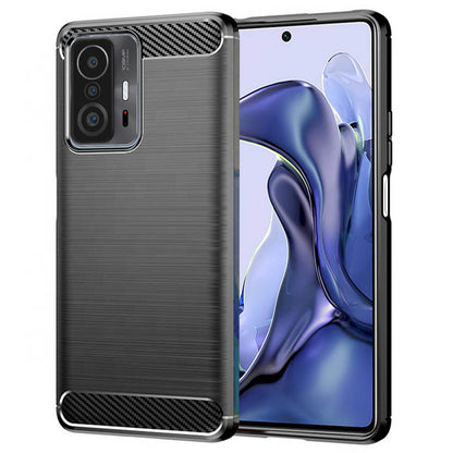 Deksel til Xiaomi 11T / 11T Pro, Techsuit, Karbon, Svart