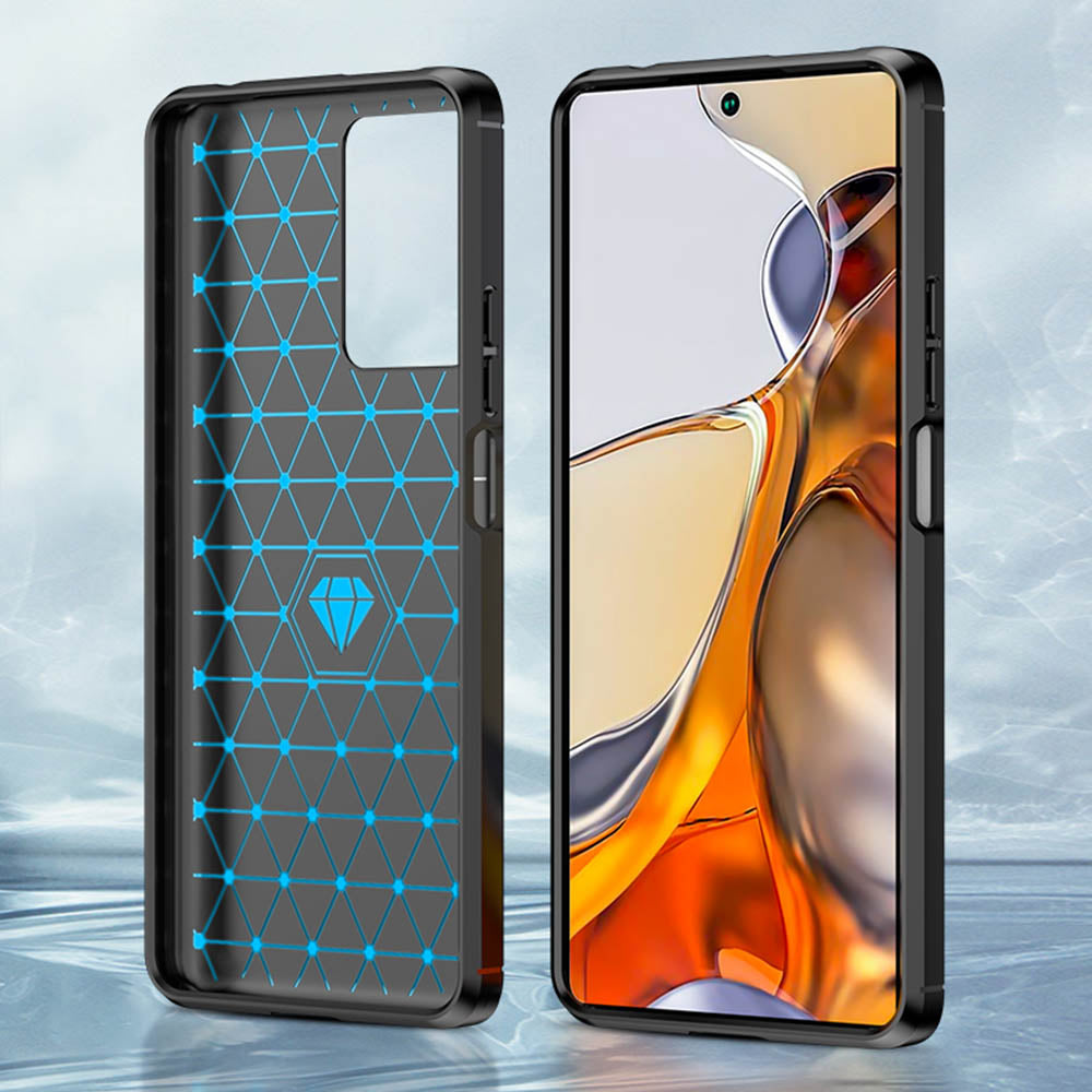 Deksel til Xiaomi 11T / 11T Pro, Techsuit, Karbon, Svart