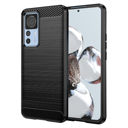 Deksel for Xiaomi 12T / 12T Pro, Techsuit, Karbon, Svart