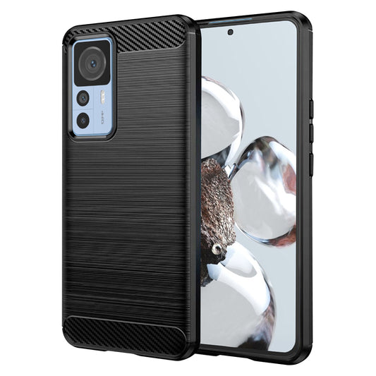 Deksel for Xiaomi 12T / 12T Pro, Techsuit, Karbon, Svart