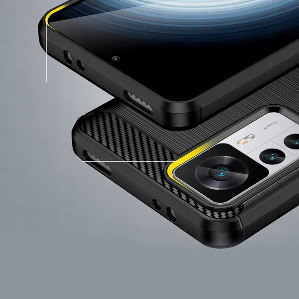 Deksel for Xiaomi 12T / 12T Pro, Techsuit, Karbon, Svart
