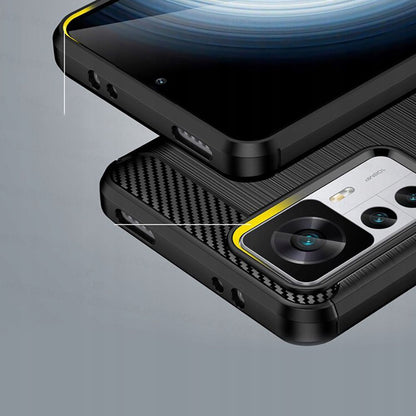 Deksel for Xiaomi 12T / 12T Pro, Techsuit, Karbon, Svart
