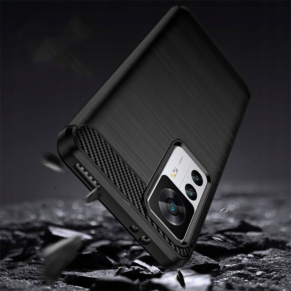 Deksel for Xiaomi 12T / 12T Pro, Techsuit, Karbon, Svart