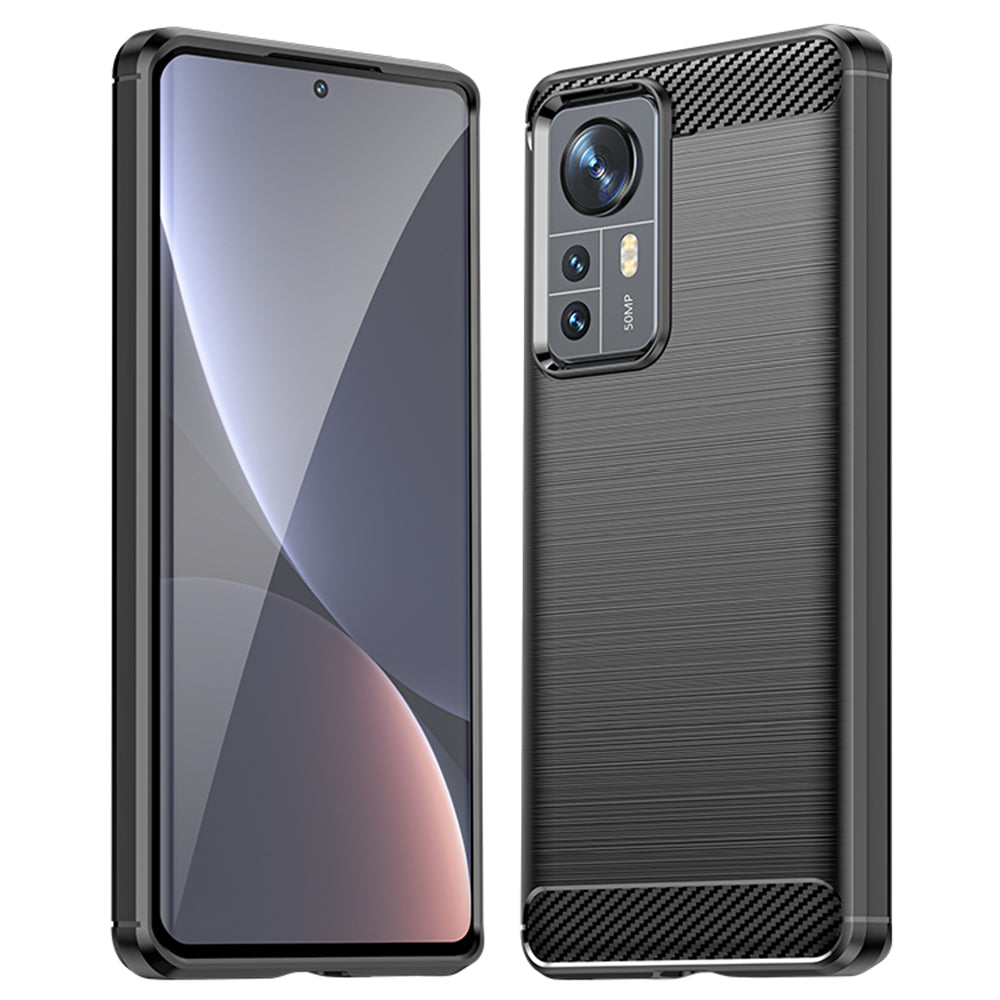 Deksel til Xiaomi 12X / 12, Techsuit, Karbon, Svart
