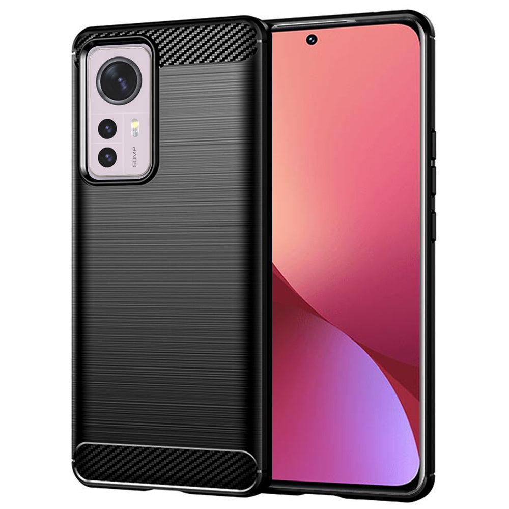 Deksel til Xiaomi 12X / 12, Techsuit, Karbon, Svart