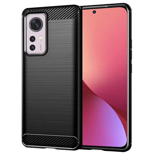 Deksel til Xiaomi 12X / 12, Techsuit, Karbon, Svart