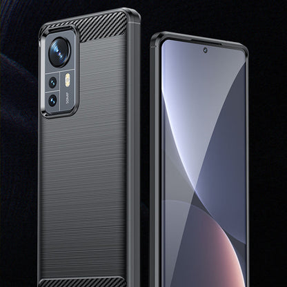 Deksel til Xiaomi 12X / 12, Techsuit, Karbon, Svart