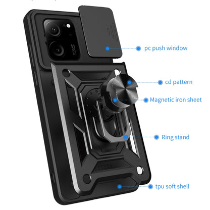Deksel for Xiaomi 13T Pro / 13T, Techsuit, CamShield, Svart