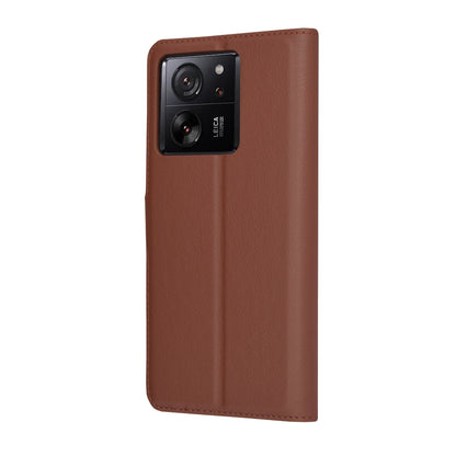 Deksel for Xiaomi 13T Pro / 13T, Techsuit, Leather Folio, Brun
