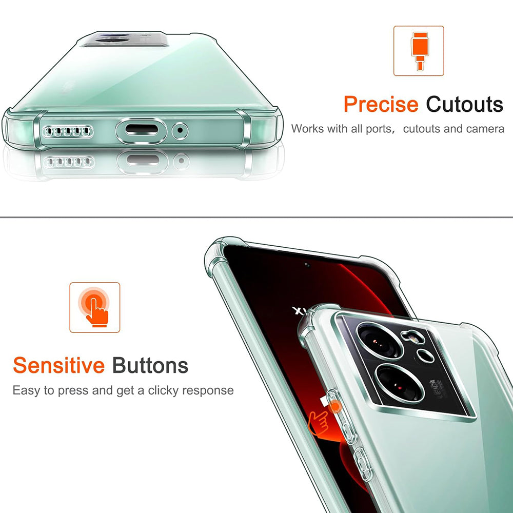 Deksel for Xiaomi 13T Pro / 13T, Techsuit, Støtsikker Klar, Transparent