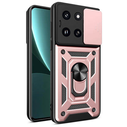 Deksel til Xiaomi 14, Techsuit, CamShield, Rosa