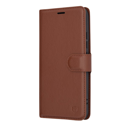 Deksel for Xiaomi 14, Techsuit, Leather Folio, Brun