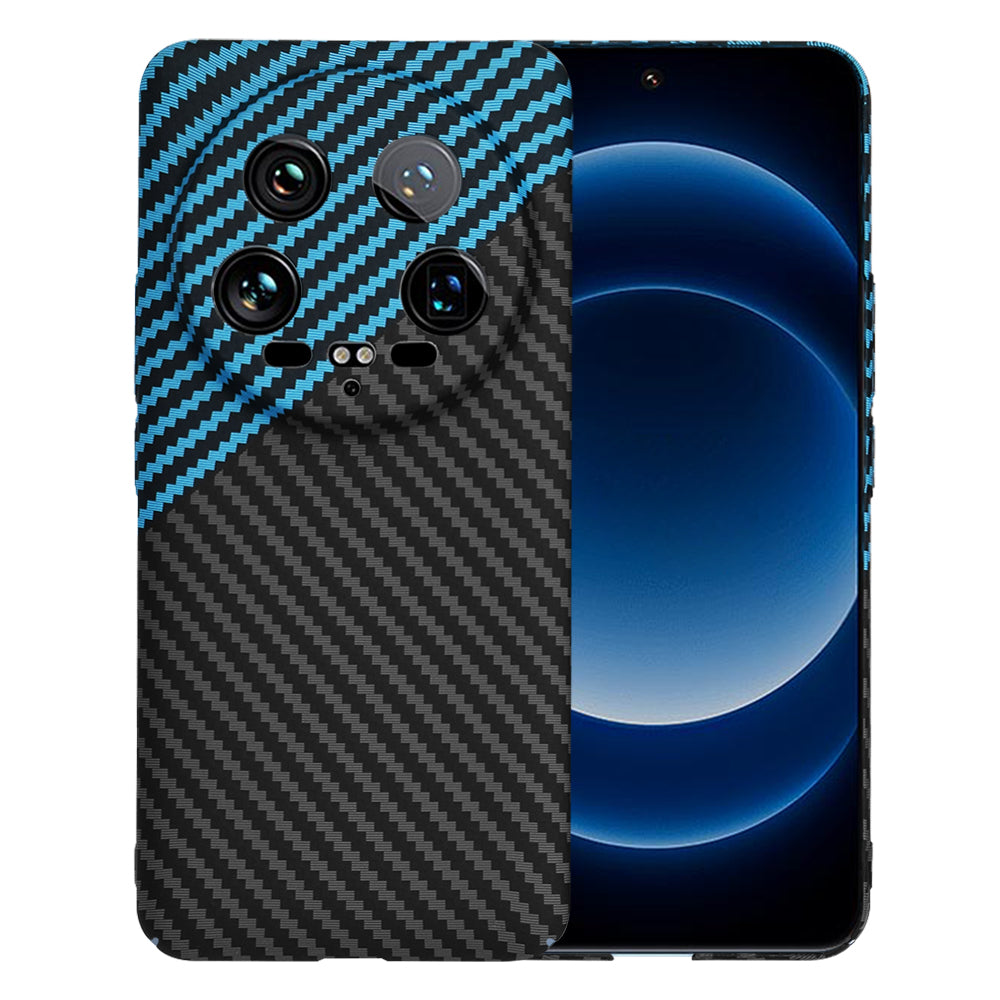 Deksel for Xiaomi 14 Ultra, Techsuit, Carbonite FiberShell, Svart Bleu