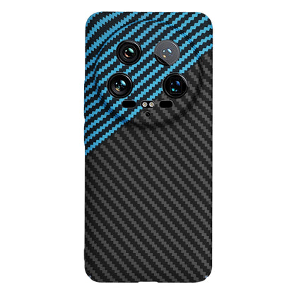 Deksel for Xiaomi 14 Ultra, Techsuit, Carbonite FiberShell, Svart Bleu