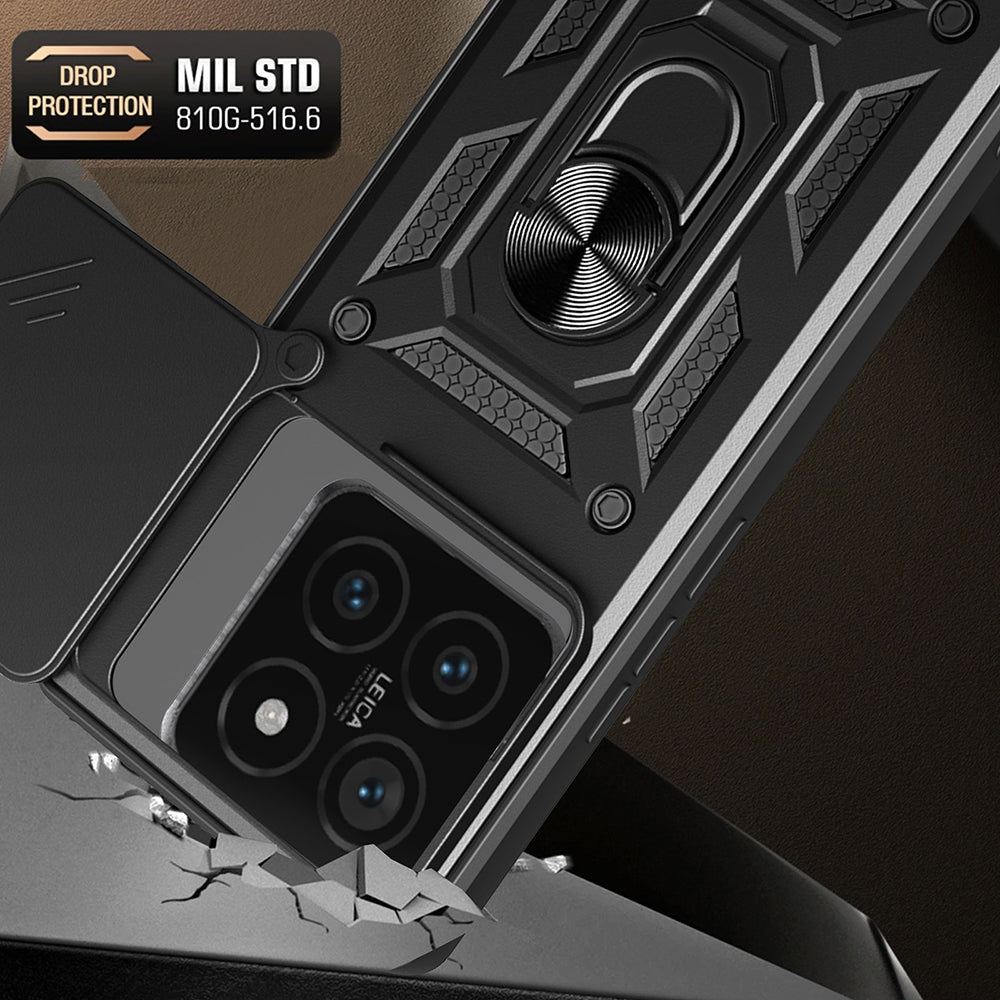 Deksel for Xiaomi 14T Pro, Techsuit, CamShield, Svart