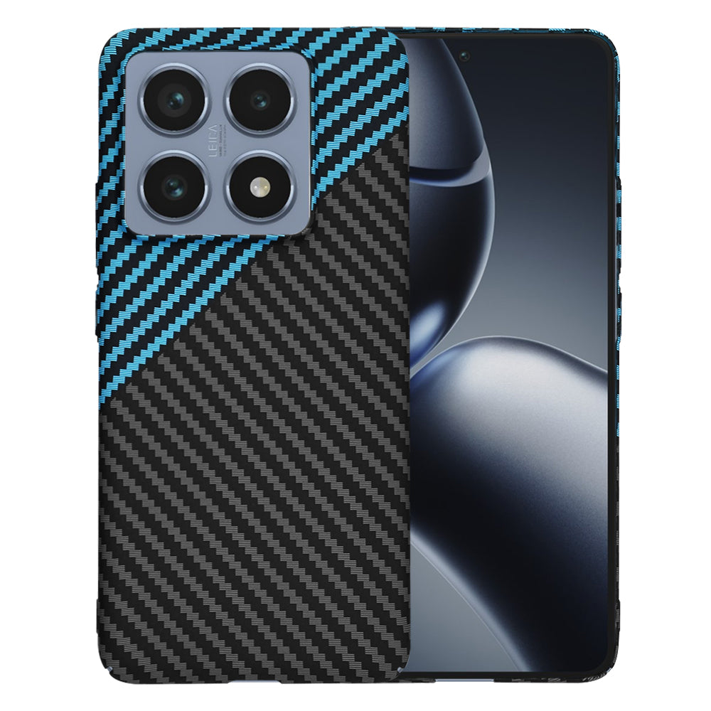 Deksel for Xiaomi 14T Pro, Techsuit, Carbonite FiberShell, Svart Bleu