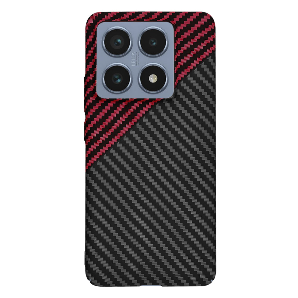 Deksel til Xiaomi 14T Pro, Techsuit, Carbonite FiberShell, Svart Rød