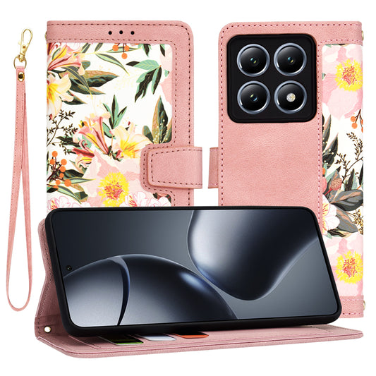 Deksel til Xiaomi 14T Pro, Techsuit, FlipCraft, Rosa
