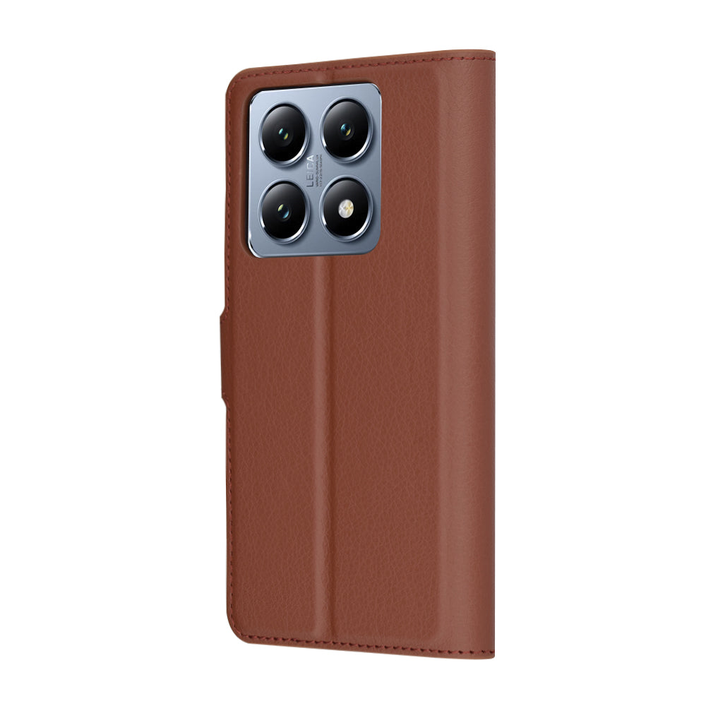 Deksel for Xiaomi 14T Pro, Techsuit, Leather Folio, Brun