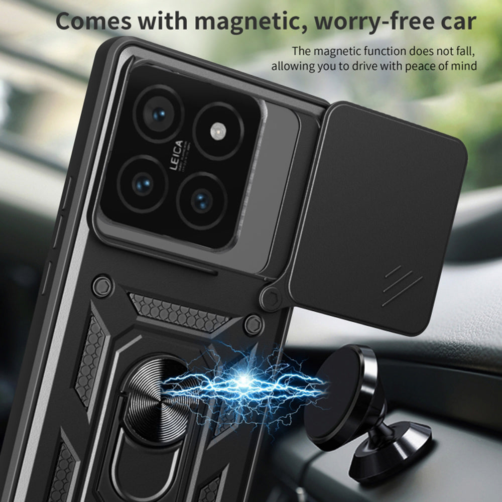 Deksel til Xiaomi 14T, Techsuit, CamShield, Svart